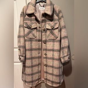 Calvin Klein Double Pocket Button-Front Shirt Jacket